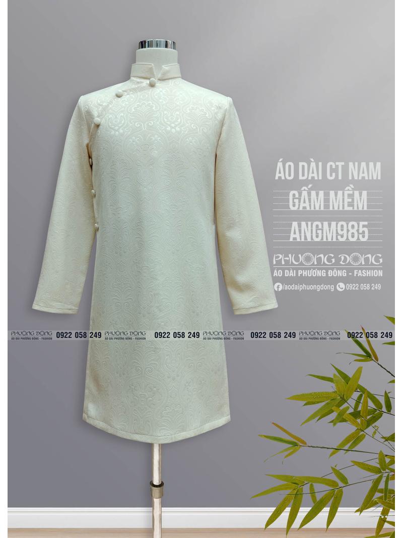 Áo Dài Cách Tân Nam Gấm ANGM985